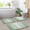 KMSON 3-teiliges Ombré-Badteppich-Set, Badezimmerteppiche mit U-förmiger Matte, rutschfest, ultraweich und wasserabsorbierend, maschinenwaschbar, schnell trocknend, Wohnzimmerteppich, Grün