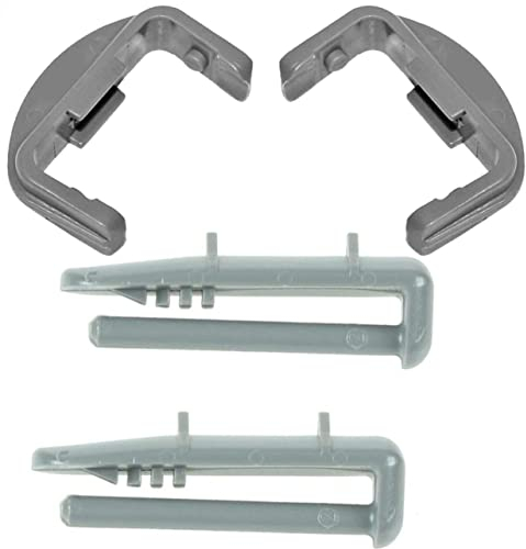 UTIZ Dishwasher Front & Rear Rail End Caps Basket Runner Strong Plastic for Beko DE3861FW DE6340S 1887460200 Dishwashers
