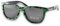 BestPlug Originale Bacardi Sonnenbrille mit Palmenmotiv in Schwarz und Grün, UV400 Schutz, Unisex, Standardform, Tropical Style