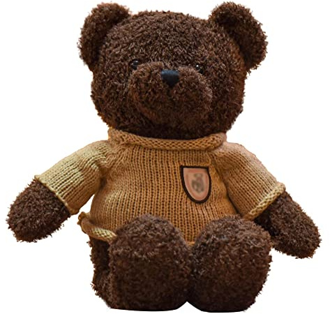TROYSINC Teddybär Plüschtier Nette Stofftier Cartoon Plüsch Spielzeug für Frauen Mädchen Valentine Geburtstag Geschenke (Kaffee,30cm)