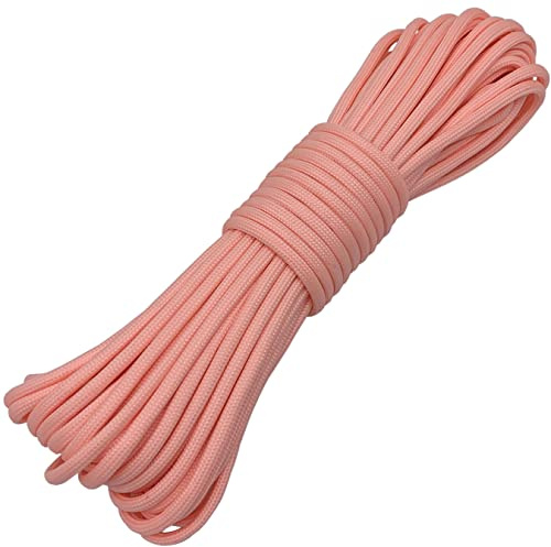 aufodara Paracord 4mm leuchtende Schnüre 49ft Luminous Glow in The Dark Seile Parachute Cord 9 Kern-Strängen DIY Handgemachte Webart für Armband Schlüsselanhänger Anhänger Zeltseil (15 Meters, Rosa)