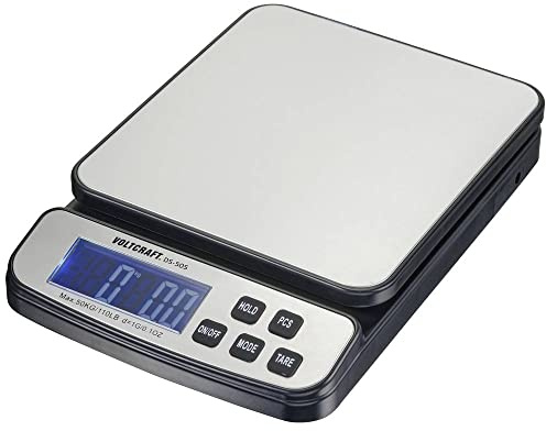 VOLTCRAFT DS-50S Tischwaage Wägebereich (max.) 50 kg Ablesbarkeit 1 g batteriebetrieben, über Steckernetzteil (Optional
