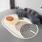 Tappeti Design Oval Designer Teppich Oval Kurzflor Teppiche Nordischer minimalistischer moderner Modekreis, Waschbar Küchenteppich Oval 60x120cm