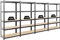 PROREGAL Mega Deal 4X Schwerlastregal Ragnar 180x90x40 cm mit Fachlast 175kg Schwarz Garagenregal Kellerregal Werkstattregal Lagerregal Steckregal