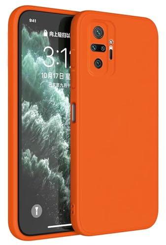 Topme Handyhülle Hülle Fur Redmi Note 10 Pro (6.67 Inches) Case Schutzhülle, Hautschutz Aus TPU Silikonhülle - Orange