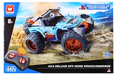 Deluxe Off Road RC Building Toys, Stem Toys Compatible with Lego for Kids Over 8, 447 Pieces Remote Control Cars Building Kits