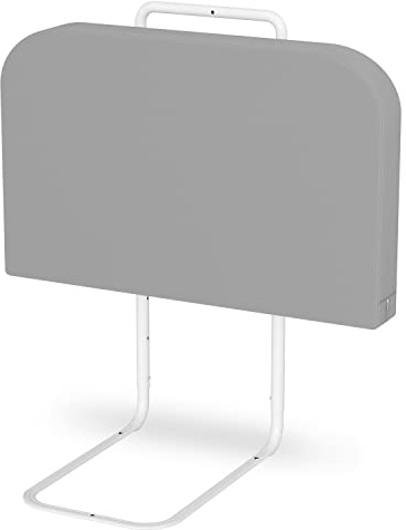 Tubiaz Bettgitter rausfallschutz Bett 60cm 5-Loch Höhenverstellbar Bettschutzgitter für Kinder Bett Rausfallschutz Kinder, Kinderbettgitter Familienbett für Kinderbett (60cm,Leinen Grau)