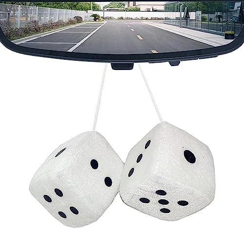 Raxove Auto-Würfel, Auto-Plüsch-Würfel, weicher flauschiger Charm, Auto-Innendekoration, dekorativ für LKW, SUV, Limousine