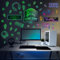 ANHUIB Gaming Wall Art, Glow in The Dark Stickers, Xbox Gamer Wall Decals for Kids Boys Bedroom
