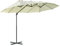 Outsunny Parasol déporté grande taille XXL inclinable avec pied en croix dim. 4,4L x 2,7l x 2,5H m piètement en acier inclus polyester beige
