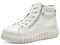 Tamaris Comfort Damen Sneaker hoch aus Leder mit Reißverschluss, Weiß (Weiß), 41 EU