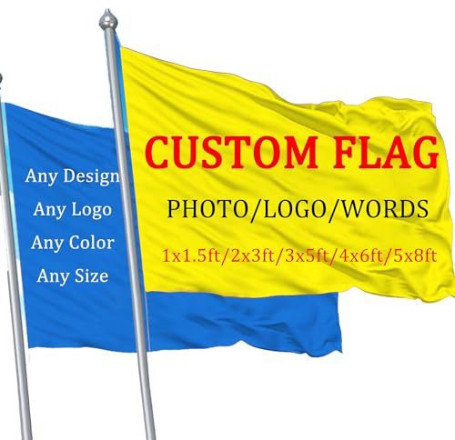Individuelle Flagge, doppelseitige Outdoor-Flagge/Logo/Design/Text, personalisierte Outdoor-Flagge, Flagge, kann für Flaggen, Musikfestivals, Schulen, Firmen-Teambuilding-Dekoration, Geschenke