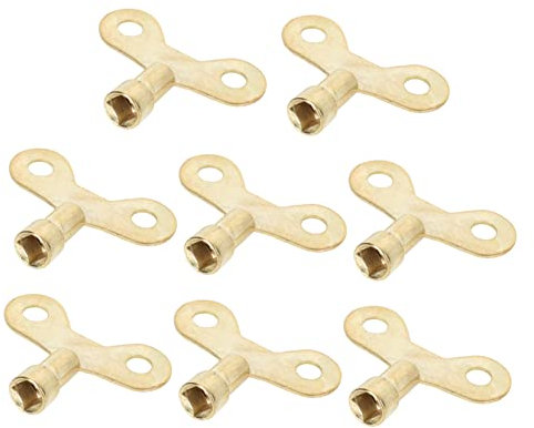 Hoement 10pcs Exhaust Valve Key Radiator Flush Drain Cock Key Radiator Lockshield Valve for Plumbing