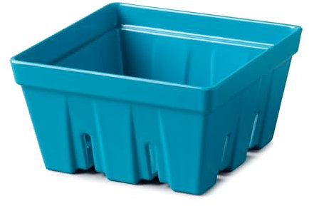 Zeal Fridge Storage Box for Fruits and Berries, Melamine Kitchen Storage Container – Wash and Serve Berry Colander Box, 12cm (Aqua)