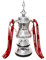 HLUONGTN Football FA Cup Trophy Replica with Color Ribbon Soccer Trophies/18Cm