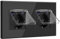 BSEED Enchufe Schuko 20W Cargador Rápido con Tapa Impermeable, Enchufe Empotrada con USB C, Enchufe 16Amp Ideal para Habitaciones Húmedas, Uso en Interiores, 2 Gang Negro