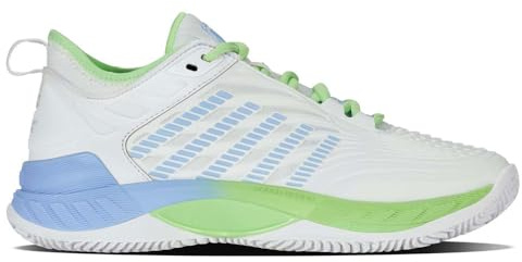 K-Swiss Damen Hypercourt Supreme 2 Tennis Shoe, WHT/Green/DTCHCNL, 41 EU