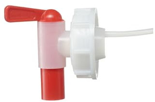 Jerry Can Tap - HDPE Liquid Fuel Container - Natural/Red DIN/51