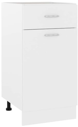 Myheimly Küchenschrank,Unterschrank Küche, Küchenmöbel, Küchenzeile,Standschrank Küche,Wandschränke,Aufbewahrungsschrank Schubunterschrank Weiß 40x46x81,5 cm Holzwerkstoff