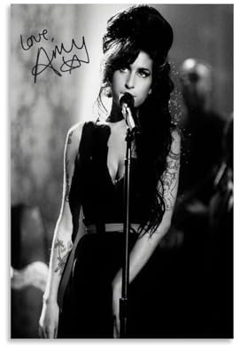 Hotoice Amy-Poster, Weinhaus, Musik, Live, Retro, Vintage, signiertes Cover, Poster für Zimmer, ästhetische Leinwand, Wandkunst, Schlafzimmerdekoration, 30 x 45 cm