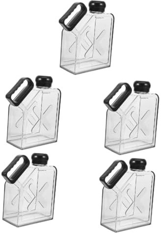 Toddmomy 5pcs Flat Water Bottle Leakproof Flask for Bag Travel Kettle Outdoor Sports