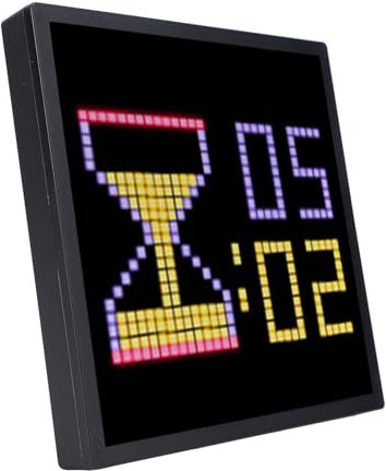 Pixel Art Digital Bilderrahmen, App- oder Schaltflächensteuerung, LED -Panel -Display, 32x32 LED -Pixel -Kunstanzeigebildschirm, Schrittlose Helligkeitsanpassung und Social