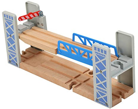 Housoutil 1 Set Holzeisenbahn Gleisbrücke Eisenbahnbrücke Gleise Spielkreuzzüge Eisenbahnüberführungsmodell Holz Hochbrücken Gleismodell Kunststoff