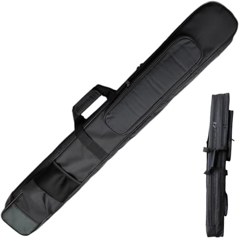 HJHUUA Schwarze Schwerttasche (110 cm),doppellagig,für 2 Schwerter,wasserdichter Rucksack aus Oxford-Stoff als Geschenk,Tai-Chi-Schwert,Katana,Bokken,Kampfsportschwert