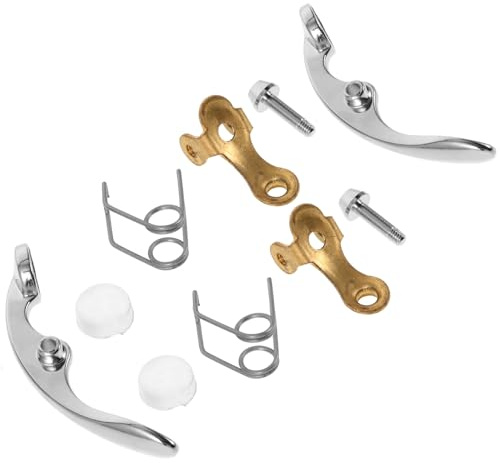 PAMINGONO Trompeten Reparaturset Wasserschlüsselbaugruppe mit Feder und Schraube 10 Stück Metall Silber für Bessere Spielbarkeit