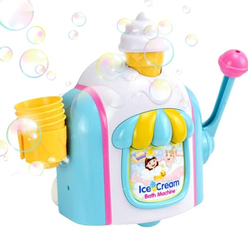 Baby-Badeblasenhersteller - ABS, Wassereis-Schaumhersteller, tolles Material | Schnelle Installation Bubble Blower Machine Spielzeug für Kinder Weihnachten Geburtstag Badezimmer Dusche Babywanne