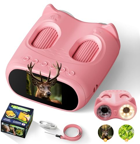 ARNSSIEN Digitalkamera mit 2-in-1 digitales mikroskop für Kinder & Teleskop | 1000X Kinder mikroskop,USB Trage,8 LED Handy Outdoor Lupe,1080p Foto/Video,Geschenk für Jungen Mädchen 6-10 Jahre,Inskam387