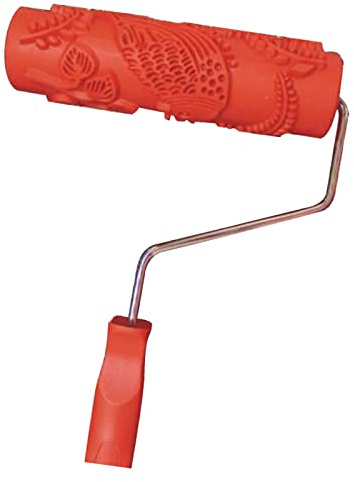 Jugutyeg 7 Zoll Pinselhülle mit Geprägtem Blumenmuster, DIY Und Deckenroller, DIY Dekorationswerkzeug mit Griff, Stil 18