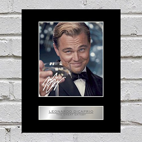 Iconic Pics: Leonardo DiCaprio signiertes Foto, The Great Gatsby - Wandbild, Wohnzimmer