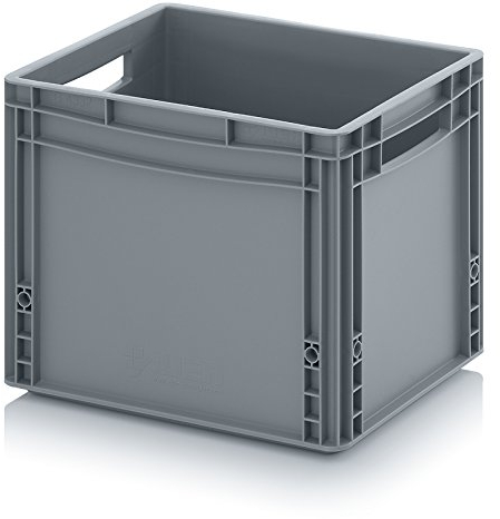 Auer Packaging Eurobehälter 40 x 30 x 32 | Transportbox Eurobox Transportbehälter Aufbewahrungsbox 40x30x32 EG 43/32 offene Griffe stapelbar Euro Behälter Box Plastik