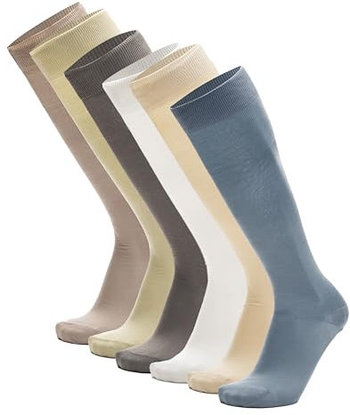 Ciocca Calze uomo lunghe, pregiato cotone 100% FILO DI SCOZIA - Calzini 6 Paia - tre taglie - Resistenti [310_095_125_6]