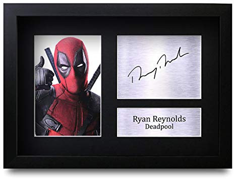 HWC Trading Ryan Reynolds A4 Gerahmte Signiert Gedruckt Autogramme Bild Druck-Fotoanzeige Geschenk Für Deadpool Filmfans