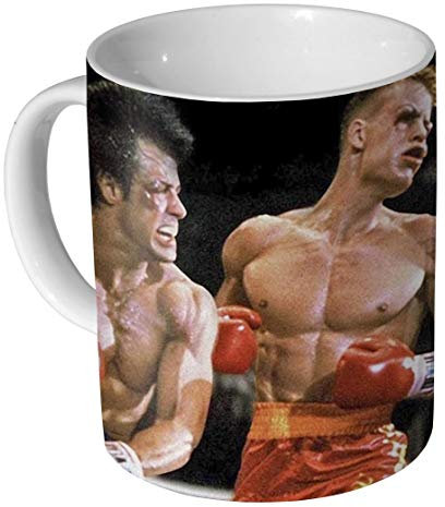 Rocky vs Ivan Drago KO Keramik-Kaffeetasse