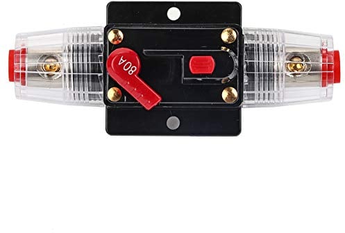 Leistungsschalter, 50A -100A Leistungsschalter Reset Sicherungshalter Auto Boot Sicherungshalter Wasserdicht 12-24V Neu(80A)