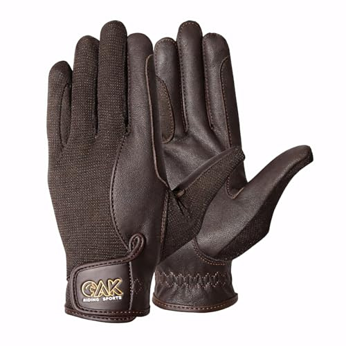 AK Summer Horse Riding Gloves in Soft Leather with Breathable Mesh, Solar Tech