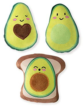 Fringe Studio 289434 Quietschspielzeug für Haustiere, Avocado, 3 Stück