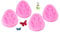 Butterfly Silicone Moulds 4PCS 3-Cavity Food Grade Chocolate & Candy Mould Set, Non-Stick Fondant/Gummy Baking Tools for Cake Decor, DIY Desserts (BPA-Free)