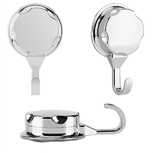 Atyhao 3Pcs/Set ABS Towel Wall Hook Rack Holder with Suction Cup for Bathroom Kitchen