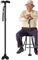 Faltbarer Gehstock mit LED, 85/92 cm, ergonomischer Griff, Gelenksockel, stoßfest
