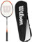 Wilson Recon 80 OX Badmintonschläger mit durchgehender Schlägerhülle, Orange, Schwarz, Silber