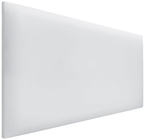 DHOME Cabecero de Polipiel o Tela AQUALINE Liso cabeceros Cabezal tapizado Cama Lujo (Polipiel A.Blanco, 90cm (Camas 70/80/90))