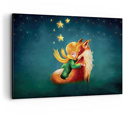 Wandbilder Dekoration Wohnzimmer Klein Prinz Nov Bilder auf Leinwand 120x80cm Leinwandbild mit Rahmen Schlafzimmer Küche Deko Wand Kunstdruck Art Groß XXL Wanddeko Bild Wall Decor Canvas AA120x80-5014