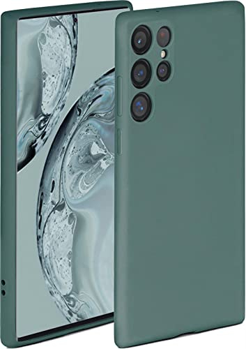 ONEFLOW Soft Case für Samsung Galaxy S22 Ultra Hülle aus Silikon mit Kameraschutz, Silikonhülle mit erhöhtem Schutz fürs Display, Backcover Schutzhülle, weiche Handyhülle, Petrol