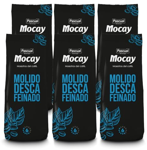 Mocay – Pack 6 Paquetes de Café Molido Descafeinado – 6 x 250 gr