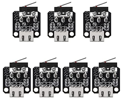 VooGenzek 7 Stück 3D-Drucker Endschalter Endstop, 3D-Druckerteile Endstop Mechanisches Endschaltermodul, Kompatibel mit Ender 3/5/pro/V2 CR-10 S4 S5 Serie