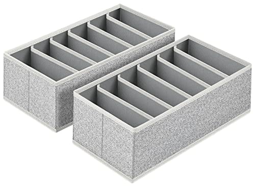 Homsorout Schublade Organizer für Unterwäsche 2 Stück Schrank Organizer Stoff Kleiderschrank Organizer zum Aufbewahren von Unterwäsche, Socken, Krawatten, Gürtel und Andere Zubehörteile